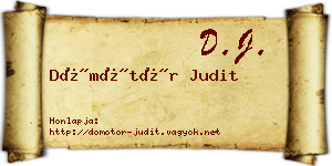 Dömötör Judit névjegykártya